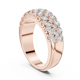 Gold Diamond Band – Triple Row Sparkle Ring