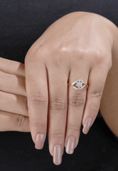 Silver-Plated Solitaire Ring with Sparkling CZ Stones