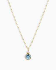 14k Gold Birthstone Necklace