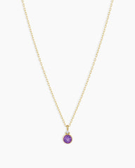 14k Gold Birthstone Necklace