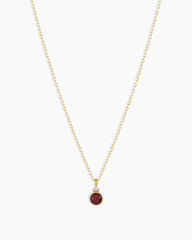 14k Gold Birthstone Necklace