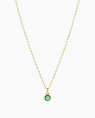 14k Gold Birthstone Necklace