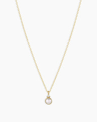 14k Gold Birthstone Necklace