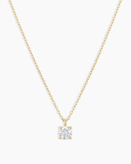 Diamond Solitaire 4 mm Necklace
