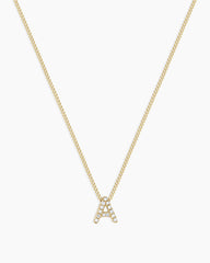 Diamond Alphabet Necklace