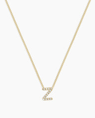 Diamond Alphabet Necklace