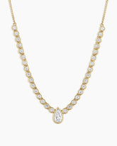Lab Grown Diamond Pear Row Necklace