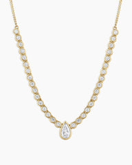 Lab Grown Diamond Pear Row Necklace