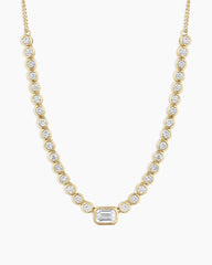 Lab Grown Diamond Emerald Row Necklace