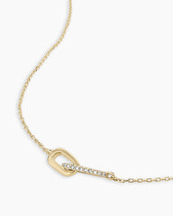Diamond Bond Interlocking Link Necklace