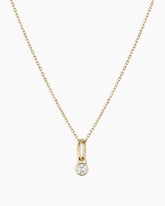 Lab Grown Diamond Halo Charm Necklace