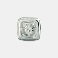 Cushion Halo Diamond Stud Earrings in White Gold – Timeless and Radiant