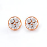 Exquisite Floral Cluster Diamond Stud Earrings for Elegant Style