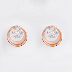 Blossoming Rose Gold Diamond Floral Pendant Set