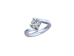 It looks like you have a beautiful rose gold engagement ring with a round, brilliant-cut diamond in a prong setting