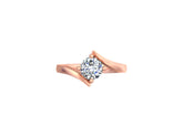 It looks like you have a beautiful rose gold engagement ring with a round, brilliant-cut diamond in a prong setting