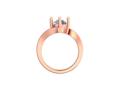 It looks like you have a beautiful rose gold engagement ring with a round, brilliant-cut diamond in a prong setting