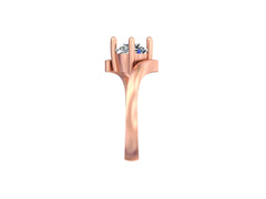 It looks like you have a beautiful rose gold engagement ring with a round, brilliant-cut diamond in a prong setting