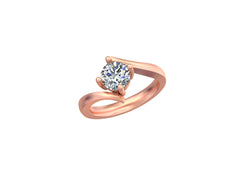 It looks like you have a beautiful rose gold engagement ring with a round, brilliant-cut diamond in a prong setting