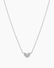 Diamond Pavé Mini Heart Necklace