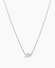 Diamond and White Sapphire Necklace
