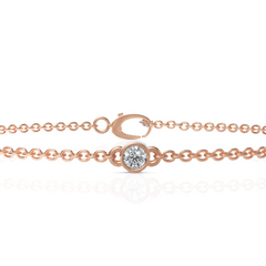 Solitary Round Cut Diamond Bracelet