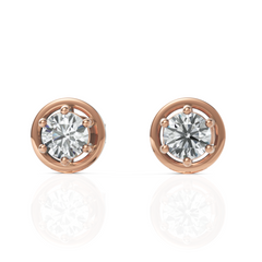 Dazzling Solitaire Stud Earrings