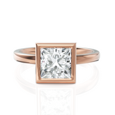Lucid Princess Cut Diamond Ring With Bezel Set (1.50 CT.)