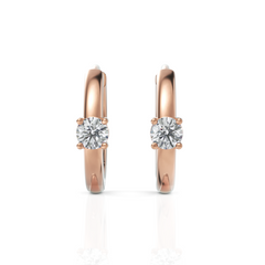 Sparkling Isolated Diamond Huggie Hoops