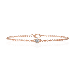 Solitary Round Cut Diamond Bracelet