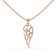 Superior Diamond Feather Pendant ( Neck Chain Is Not A Part Of The Product And Can Be Bought Separately )