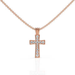 Whitney Cross Diamond Pendant Superior Diamond Feather Pendant ( Neck Chain Is Not A Part Of The Product And Can Be Bought Separately )