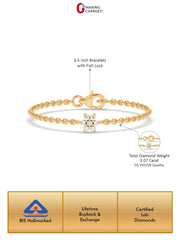 Lab Grown Daisy Flower Diamond Bracelet for Women