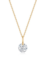 Lab Grown 0.5 Carat Solitaire Diamond Pendant With Chain
