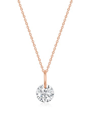 Lab Grown 0.5 Carat Solitaire Diamond Pendant With Chain
