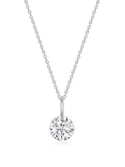 Lab Grown 0.5 Carat Solitaire Diamond Pendant With Chain