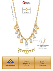 Lab Grown Shimmering Diamond Necklace For Women