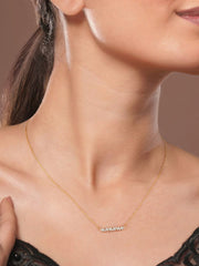 Lab Grown Diamond Baguette Necklace