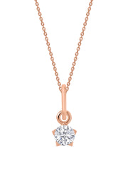 Lab Grown 0.20 Carat Diamond Solitaire Pendant With Chain