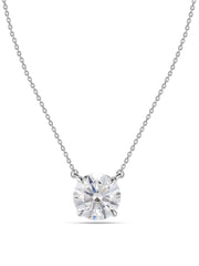 Ornate 2 Carat lab Diamond Solitaire Necklace