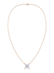 Regal Princess Cut Lab Grown Diamond Necklace