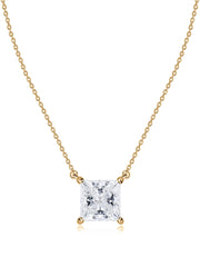 Regal Princess Cut Lab Grown Diamond Necklace