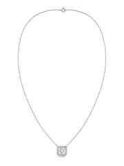 Princess 1 Carat Lab Diamond Gold Necklace