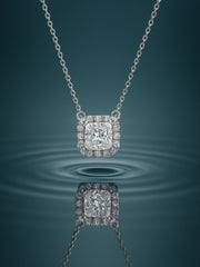 Princess 1 Carat Lab Diamond Gold Necklace