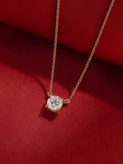 Lab Grown 0.50 Carat Solitaire Diamond Pendant With Chain