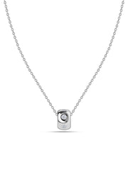 Lab Diamond Minimal Gold Pendant with Chain