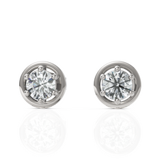 Dazzling Solitaire Stud Earrings