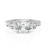 Asscher Cut & Pear Cut Solitaire Diamond Ring (1.50 CT. Asscher Cut)