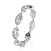 Stacking Eternity Marquise Round Simulated Diamond Band Ring