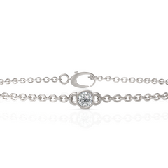 Solitary Round Cut Diamond Bracelet